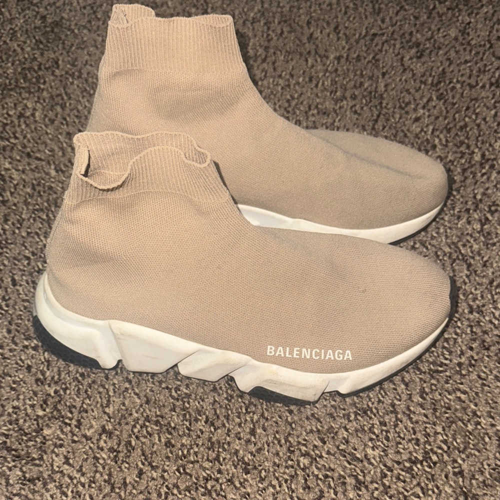 Balenciaga Beige Sock Sneakers
